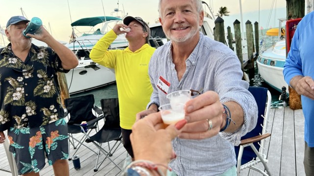 Shots and the traditional Looper toast