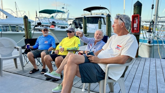 Docktails with fellow boaters
