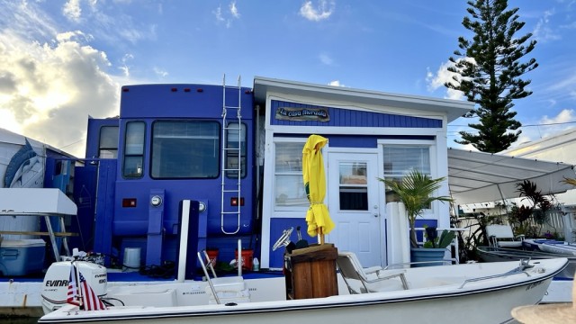 RV & tiny house built together along one of the canals. Talk about ingenuity!